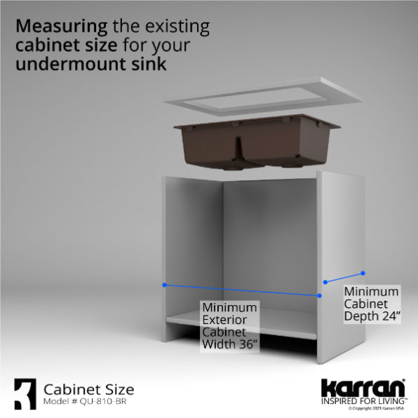 Quartz Composite Brown Kitchen Sink Matte 9