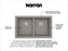 Quartz Composite Concrete Kitchen Sink Matte 3