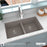 Quartz Composite Concrete Kitchen Sink Matte 5