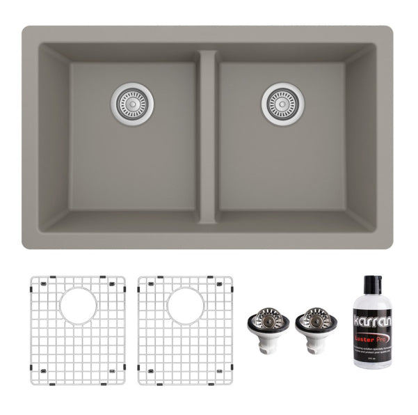 Quartz Composite Concrete Kitchen Sink Matte 1