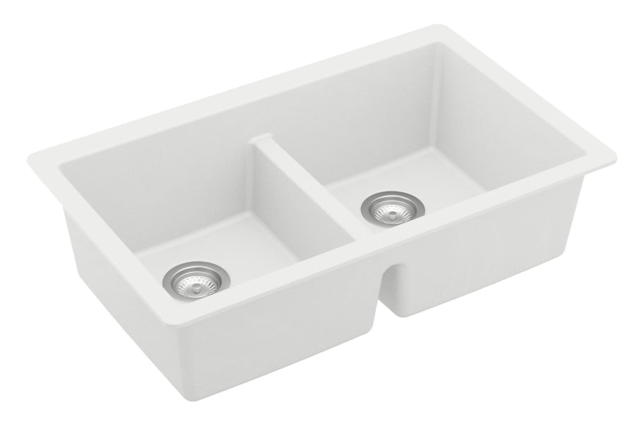 Quartz Composite White Kitchen Sink Matte 2