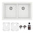 Quartz Composite White Kitchen Sink Matte 1