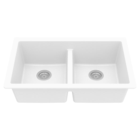 Quartz Composite White Kitchen Sink Matte 2