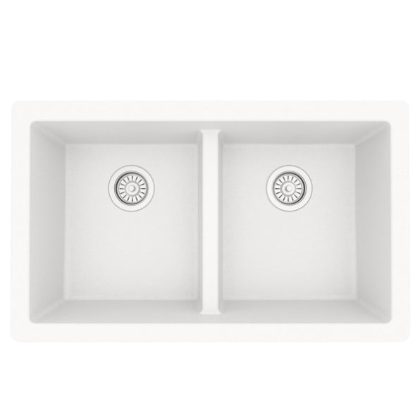 Quartz Composite White Kitchen Sink Matte 1