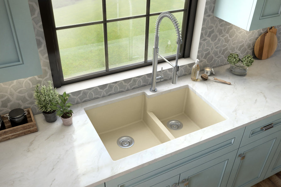 Quartz Composite Bisque Kitchen Sink Matte 4