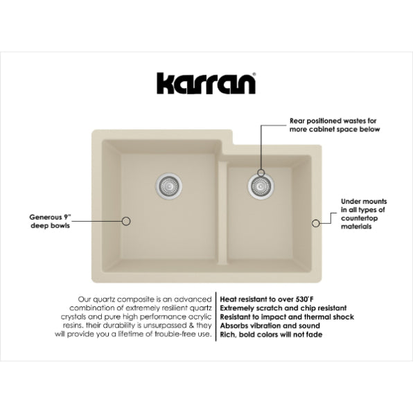 Quartz Composite Bisque Kitchen Sink Matte 3