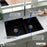 Quartz Composite Black Kitchen Sink Matte 6