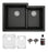 Quartz Composite Black Kitchen Sink Matte 1