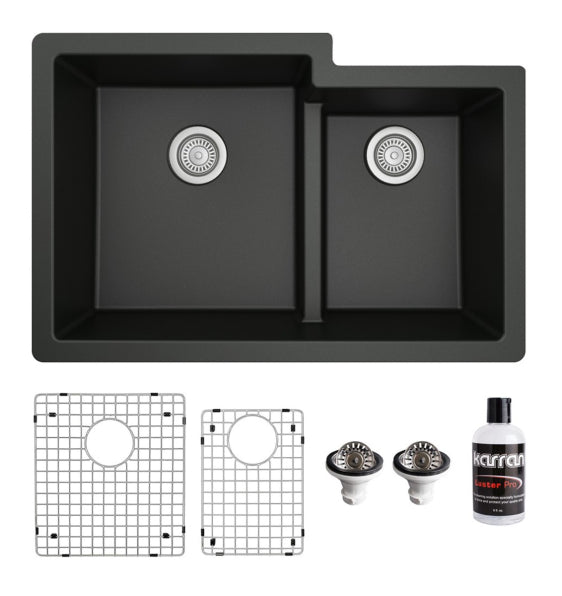 Quartz Composite Black Kitchen Sink Matte 1