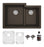 Quartz Composite Brown Kitchen Sink Matte 1
