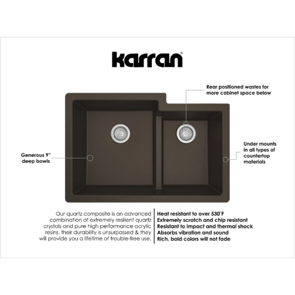 Quartz Composite Brown Kitchen Sink Matte 3