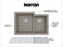 Quartz Composite Concrete Kitchen Sink Matte 3