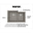 Quartz Composite Concrete Kitchen Sink Matte 3
