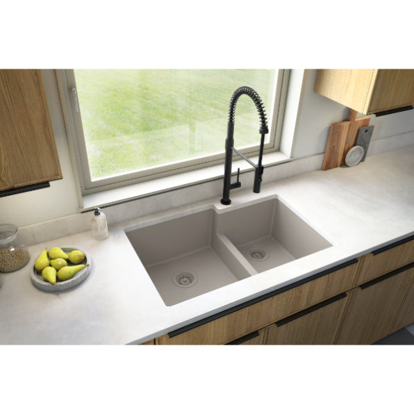 Quartz Composite Concrete Kitchen Sink Matte 4