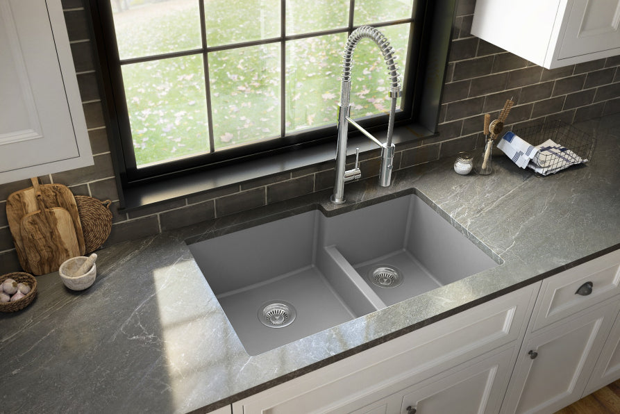 Quartz Composite Grey Kitchen Sink Matte 4