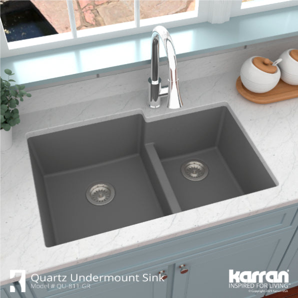 Quartz Composite Grey Kitchen Sink Matte 5