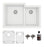 Quartz Composite White Kitchen Sink Matte 1