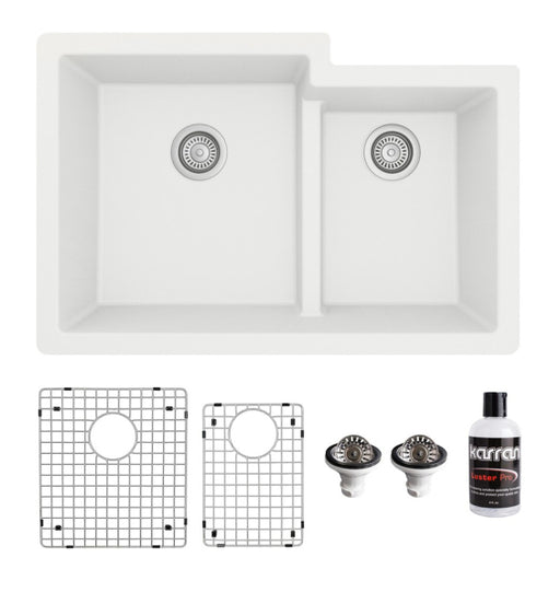 Quartz Composite White Kitchen Sink Matte 1