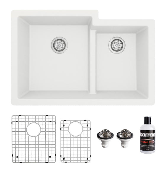 Quartz Composite White Kitchen Sink Matte 1