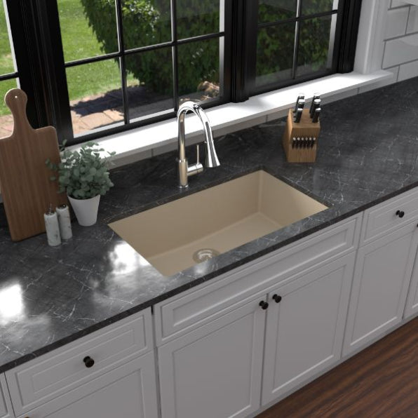 Quartz Composite Bisque Kitchen Sink Matte 3