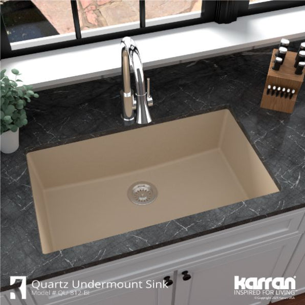 Quartz Composite Bisque Kitchen Sink Matte 4