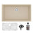 Quartz Composite Bisque Kitchen Sink Matte 1