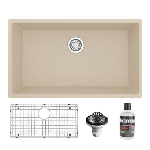 Quartz Composite Bisque Kitchen Sink Matte 1