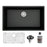 Quartz Composite Black Kitchen Sink Matte 1