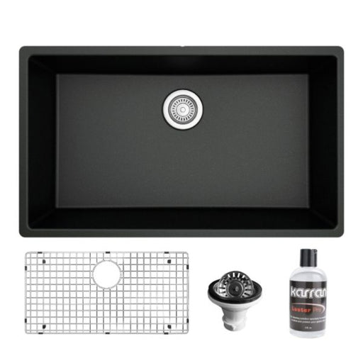 Quartz Composite Black Kitchen Sink Matte 1