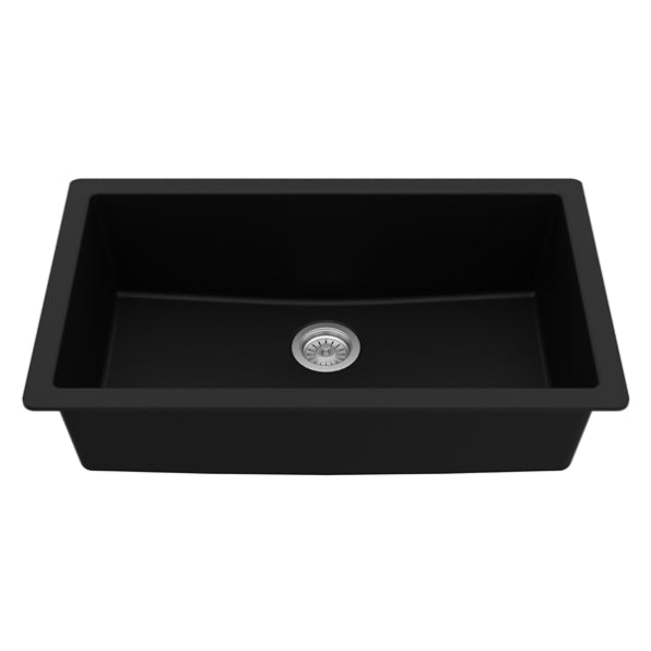 Quartz Composite Black Kitchen Sink Matte 2