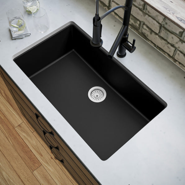 Quartz Composite Black Kitchen Sink Matte 4