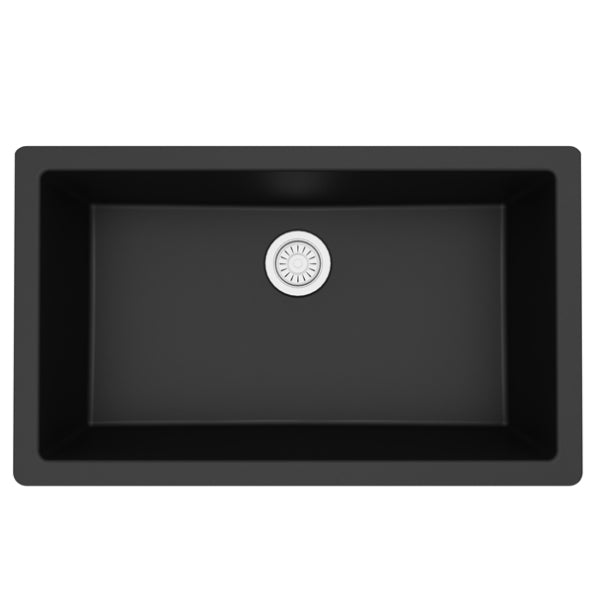 Quartz Composite Black Kitchen Sink Matte 1