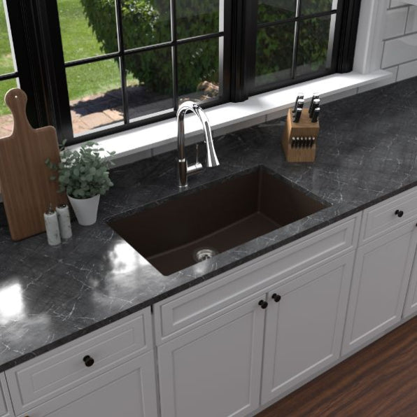 Quartz Composite Brown Kitchen Sink Matte 3