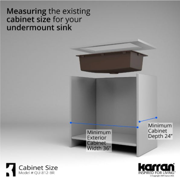 Quartz Composite Brown Kitchen Sink Matte 8
