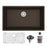 Quartz Composite Brown Kitchen Sink Matte 1