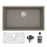 Quartz Composite Concrete Kitchen Sink Matte 1