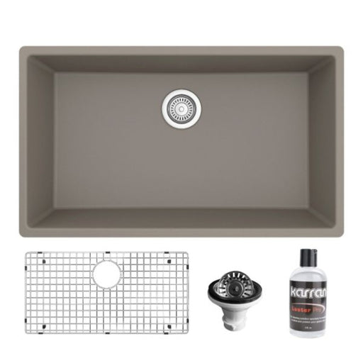Quartz Composite Concrete Kitchen Sink Matte 1