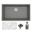 Quartz Composite Grey Kitchen Sink Matte 1