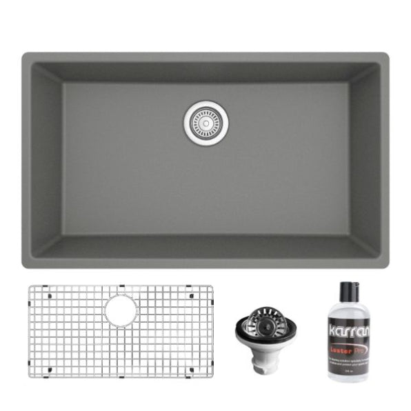 Quartz Composite Grey Kitchen Sink Matte 1