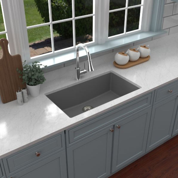 Quartz Composite Grey Kitchen Sink Matte 3