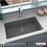 Quartz Composite Grey Kitchen Sink Matte 4