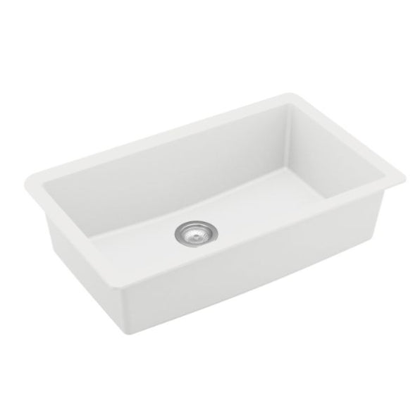 Quartz Composite White Kitchen Sink Matte 2