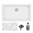 Quartz Composite White Kitchen Sink Matte 1