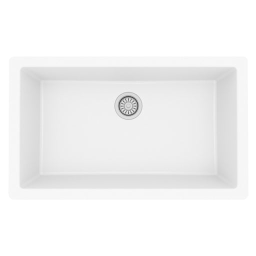 Quartz Composite White Kitchen Sink Matte 1