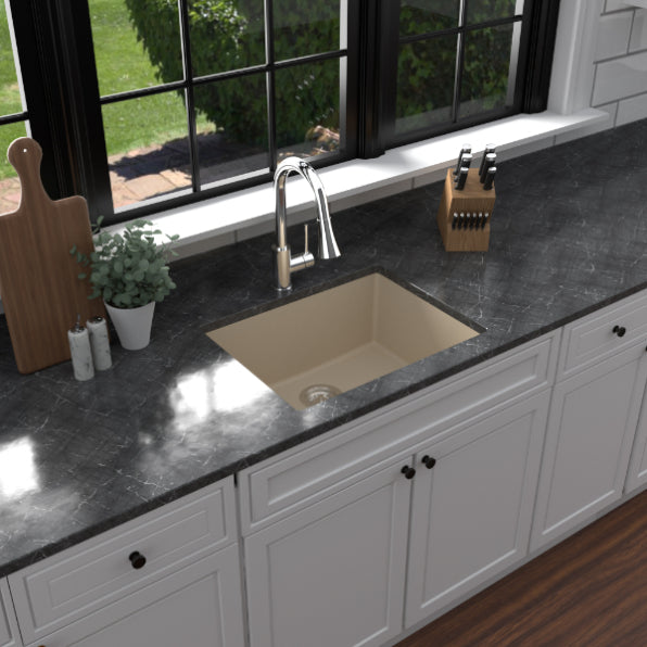 Quartz Composite Bisque Kitchen Sink Matte 3