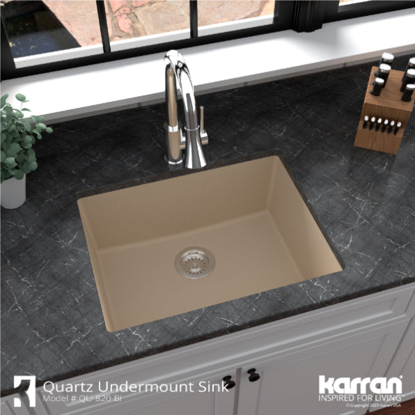 Quartz Composite Bisque Kitchen Sink Matte 4