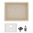 Quartz Composite Bisque Kitchen Sink Matte 1