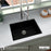 Quartz Composite Black Kitchen Sink Matte 5