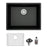 Quartz Composite Black Kitchen Sink Matte 1