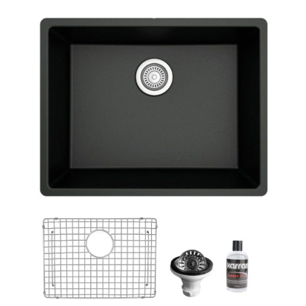 Quartz Composite Black Kitchen Sink Matte 1